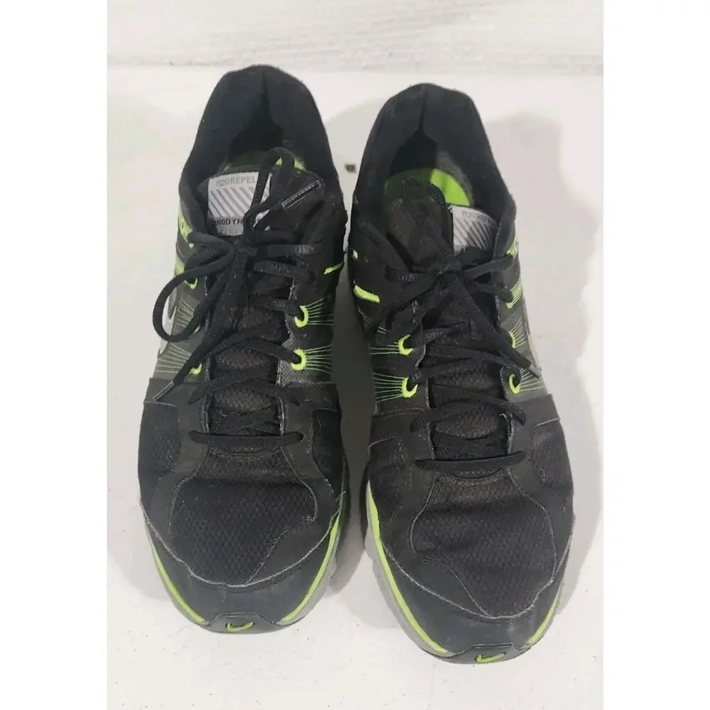 VTG Nike Anodyne DS Flywire Mens Black Neon Green Athletic Running Shoes Size 12
